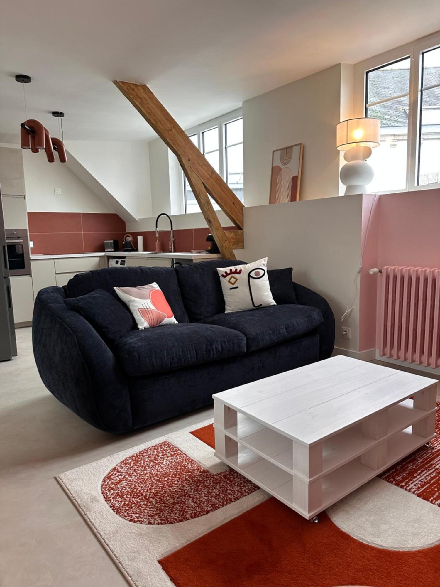 Grand Appartement Ultra Moderne Plein Centre, Plage A Pieds, Avec Parking 콩카르노 외부 사진